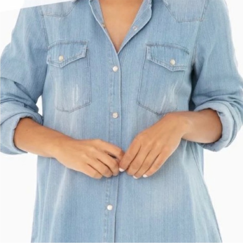 Tuckernuck Steele Snap Button Denim Chambray West… - image 3